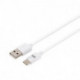 Câble USB-C / USB plat USB 3.1 gen 2 - 1m - Blanc