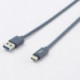 Câble USB/USB-C en silicone - USB 3.2 gen 1 - 1m - bleu nuit