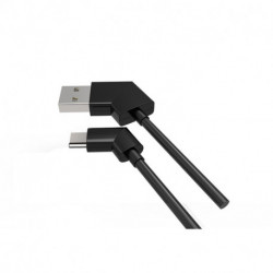 Câble USB/USB-C droit ou coudé des 2 côtés 90°