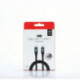 WE Câble USB-C mâle/USB-C mâle/mâle en nylon tressé 1m - USB 3.2 gen 1 - 3A - noir et blanc