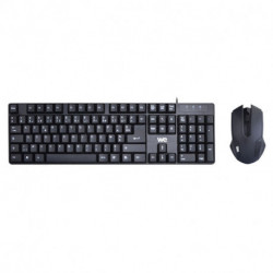 Bundle Clavier + Souris Filaire WE Plug & Play - Compact - 1000 DPI - Touches silencieuses