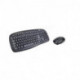 Bundle Clavier + Souris Sans Fil WE - 1600 DPI - 8 touches multimédias - 2.4 GHz - Plug & Play - Portée 8 m - Fonction sommeil