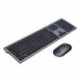Bundle clavier souris sans fil 2,4G - Bluetooth - Noir