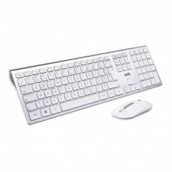 Bundle clavier souris sans fil 2,4G - Bluetooth - Blanc