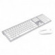 Bundle clavier souris sans fil 2,4G - Bluetooth - Blanc
