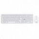 Bundle clavier souris sans fil 2,4G - Bluetooth - Blanc