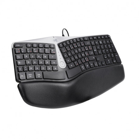 Clavier Ergonomique filaire avec repose-poignets intégré - Forme naturellement arquée : confort d'utilisation