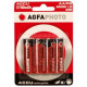 AGFA Pack de 4 piles AA rechargeables