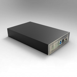HEDEN Boitier externe pour 3.5" HDD/SATA jusqu'à 16 To - USB3.0 - boitier en alliage d'alu - Noir