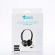 HEDEN Casque micro connexion Bluetooth ou câble jack 3.5 - Micro pivotant - Arceau réglable - Noir