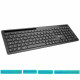 HEDEN Clavier sans fil 104 touches - support téléphone intégré - Connexion Bluetooth - Piles incluses