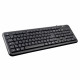 HEDEN Clavier USB filaire AZERTY 108 touches en noir