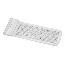 HALTERREGO Mini Clavier Bluetooth en Silicone - Blanc