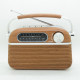 HALTERREGO Radio vintage - Aspect bois - Prise secteur ou pile (non incluse)