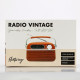 HALTERREGO Radio vintage - Aspect bois - Prise secteur ou pile (non incluse)