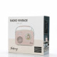 HALTERREGO Radio rétro Rose - fonctionne sur pile (non incluse) ou câble d'alimentation (inclus)