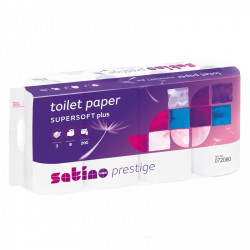 Lot de 8 rouleaux 3 plis 250 feuilles SATINO PRESTIGE