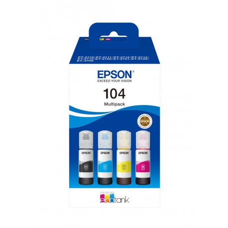 EPSON 104 Multipack Encre Ecotank N,C,M,J 4x65ml