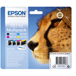 EPSON Multipack Guépard T0715 DURABrite Ultra N,C,M,J 23,9ml
