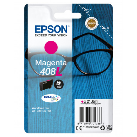 EPSON Lunettes 408L Encre Durabrite ultra Magenta 21,6ml