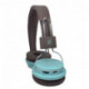 HALTERREGO Casque double H. - Marron et bleu - Filaire et/ou Bluetooth - Fonction tel - Lecteur Mini-SD