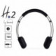 HALTERREGO Casque micro H2 Bluetooth / filaire - Noir