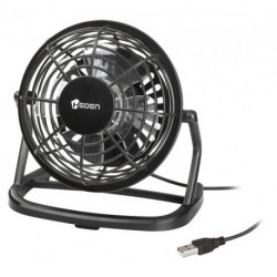 HEDEN Mini ventilateur USB - diamètre 13cm - Plastique noir