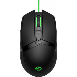 HP Pavilion Gaming 300 - Souris Filaire Noire et Verte - Ambidextre - 8 boutons