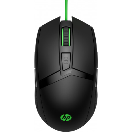 HP Pavilion Gaming 300 - Souris Filaire Noire et Verte - Ambidextre - 8 boutons