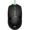 HP Pavilion Gaming 300 - Souris Filaire Noire et Verte - Ambidextre - 8 boutons