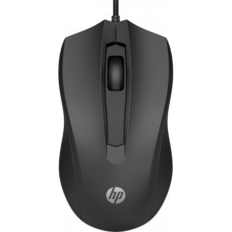 HP 100 - Souris filaire - Noir - Ambidextre - 1600 PPP