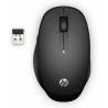 HP Dual Mode Black Mouse 300 - Souris - connection à deux ordinateurs via Bluetooth ou sans fil