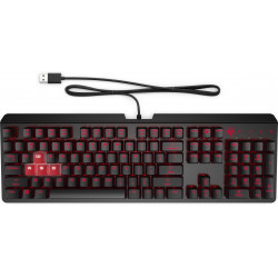 HP OMEN LED Noir Rouge - Clavier de jeu encodeur - Commutateurs mécaniques CHERRY MX Rouge - LED pour chaque touche