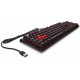 HP OMEN LED Noir Rouge - Clavier de jeu encodeur - Commutateurs mécaniques CHERRY MX Rouge - LED pour chaque touche