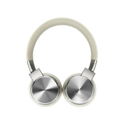 Lenovo ANC Beige - Casque Yoga sans fil - Suppression Active du bruit + Étui de transport