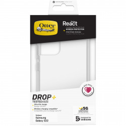 OtterBox Coque React + CP Film de protection Samsung Galaxy S22 - Transparent
