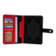 WE Housse de protection universelle pour tablette 7" - H-720 - TPU - Rouge - Attaches en silicone ajustables - Porte-cartes