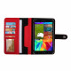 WE Housse de protection universelle pour tablette 7" - H-720 - TPU - Rouge - Attaches en silicone ajustables - Porte-cartes