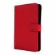 WE Housse de protection universelle pour tablette 7" - H-720 - TPU - Rouge - Attaches en silicone ajustables - Porte-cartes