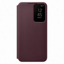 SAMSUNG Galaxy S22 Smart Clear View Cover - Bordeaux - EF-ZS901CEEGEW