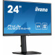 IIYAMA XUB2494HS-B2 - Ecran 23,8" - 1x HDMI - 1x DisplayPort - Réduction lumière bleue - Hauteur réglable - Pivotable