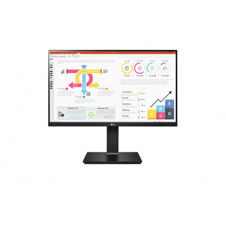 LG Ecran 24" QHD - 300cd m2 - HDMI - DP - USB-C 2xUSB 3.0 - Energy Saving - Inclinable - Hauteur réglable