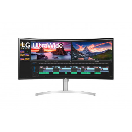 LG Ecran 38 " UWQHD - 21 9 - Incurvé - 1ms - 450cd m2 - HDMI DP USB Haut-Parleurs - Hauteur réglable - Inclinable