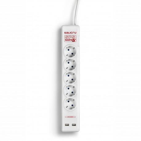 SALICRU Multiprise Parafoudre SPS.SAFE 5+ Blanc 5 prises Shuko FR - 12kA