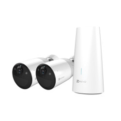 EZVIZ Pack 2 caméras Wifi + Station Duo Pack BC1-B2 Batterie 12900mAH - 2MP - Micro - Détection mouvements - Sirène - CS-BC1-B2