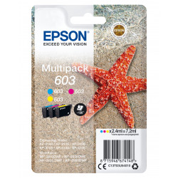 EPSON 603 Multipack 3 couleurs Etoile de Mer 2,4ml Alarme Cyan, Jaune, Magenta