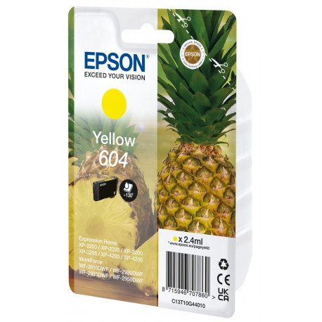 EPSON 604 Cartouche Ananas encre Jaune 2,4ml Alarme