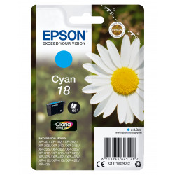EPSON 18 Cartouche Paquerette Encre Claria Home Cyan 3,3ml Alarme