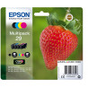 EPSON 29 Multipack Fraise Encre Claria Home - Noir 5,3ml + Cyan, Jaune, Magenta 3,2 Alarme