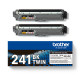 Brother TN-241BK - Pack de 2 toners noirs - 2 x 2500 pages - Original